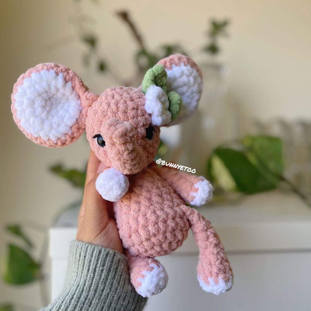 Annie Mini Elephant handmade crochet plushie by Bunnyetoo, photo 2