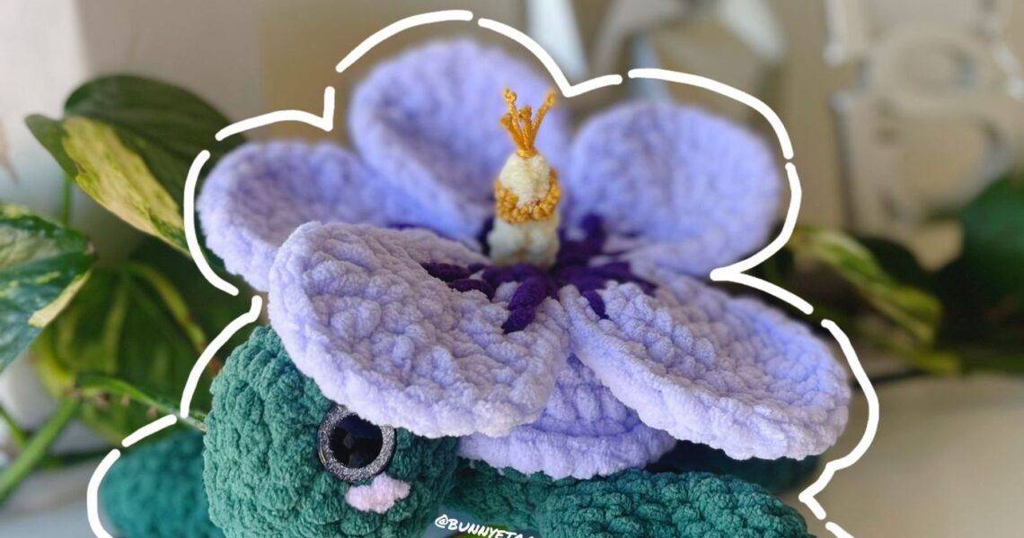 Bibi Hibiscus Turtle handmade crochet plushie by Bunnyetoo, photo 1