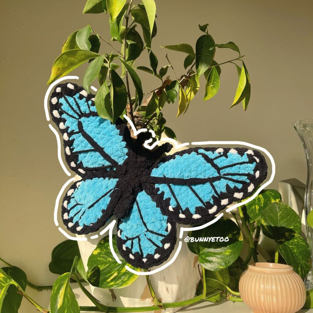 Butterfly handmade crochet plushie by Bunnyetoo, photo 2