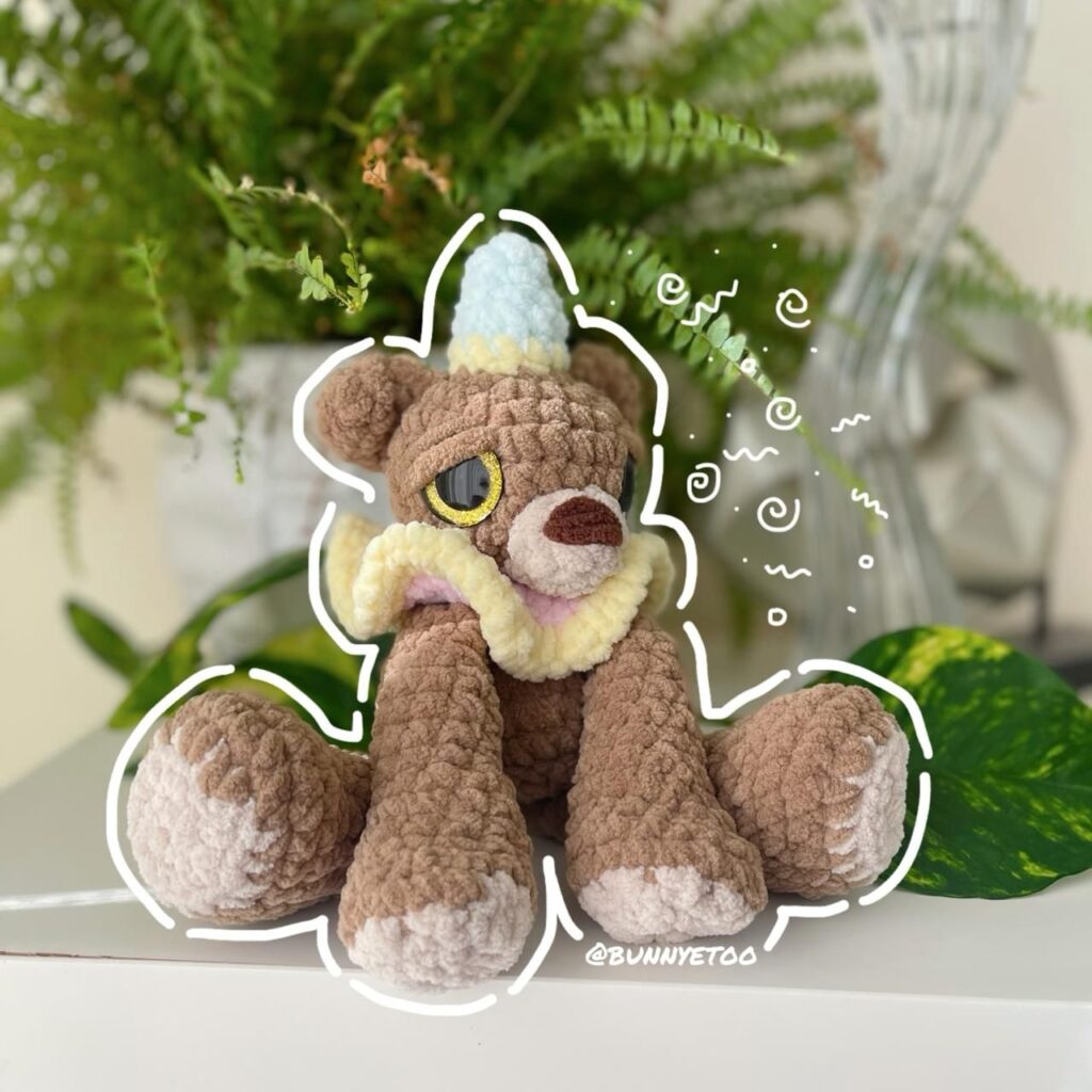 Circus Bear handmade crochet plushie by Bunnyetoo, photo 1