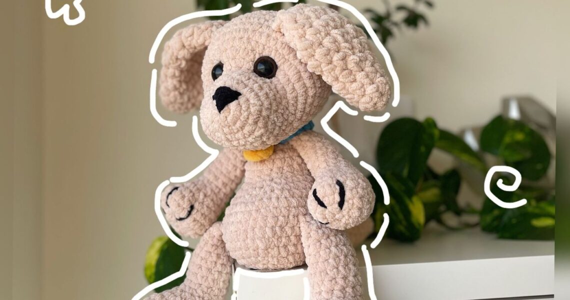 Dog handmade crochet plushie by Bunnyetoo