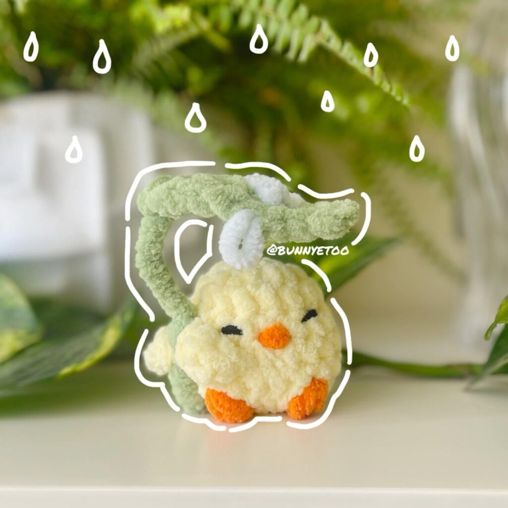 Drippy Chick handmade crochet plushie by Bunnyetoo