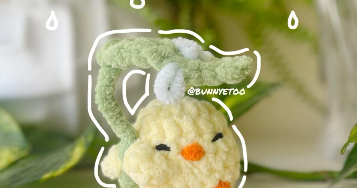Drippy Chick handmade crochet plushie by Bunnyetoo