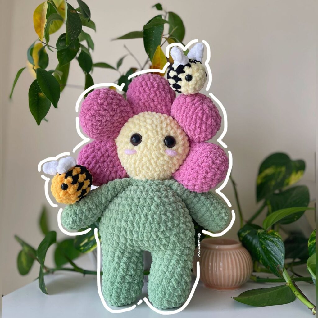 Flower Doll handmade crochet plushie by Bunnyetoo, photo 1