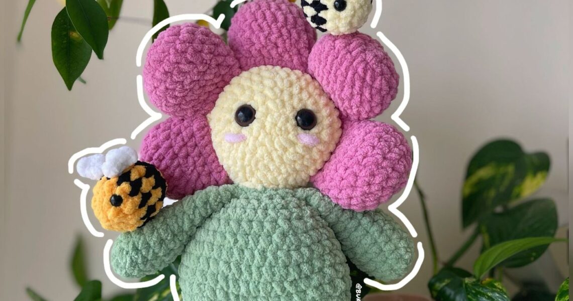 Flower Doll handmade crochet plushie by Bunnyetoo, photo 1