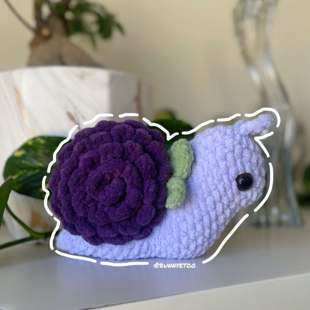 Flower Snail handmade crochet plushie by Bunnyetoo, photo 1