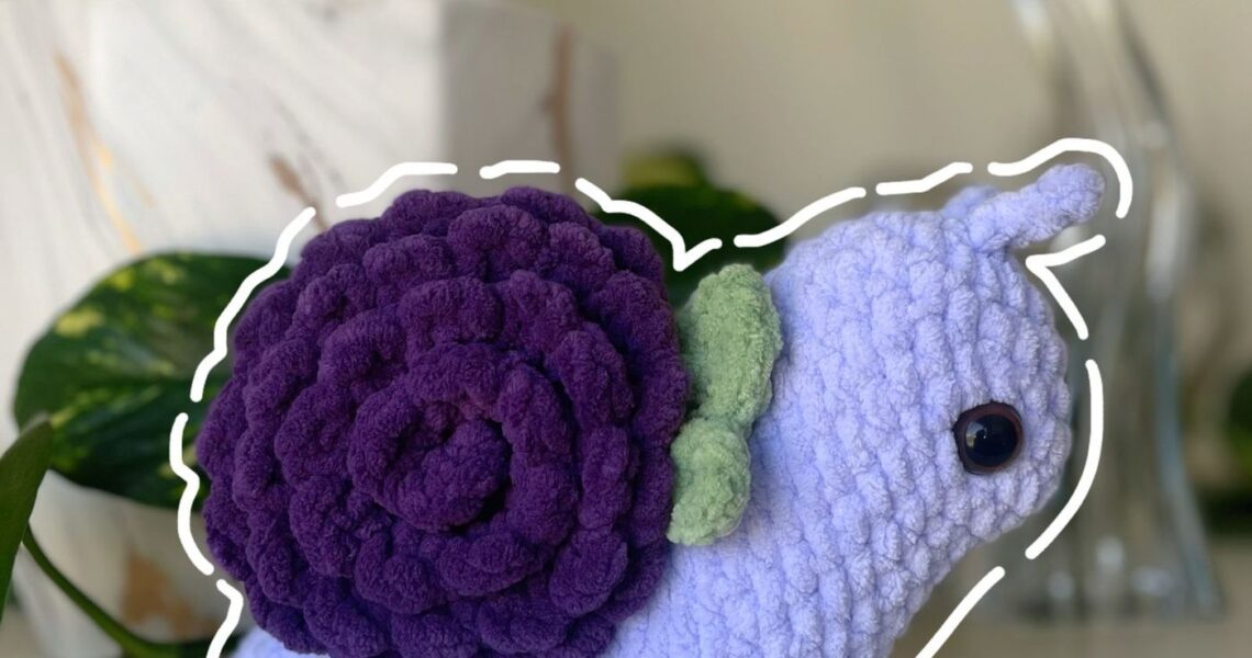 Flower Snail handmade crochet plushie by Bunnyetoo, photo 1