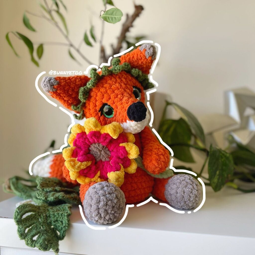 Fox handmade crochet plushie by Bunnyetoo, photo 1