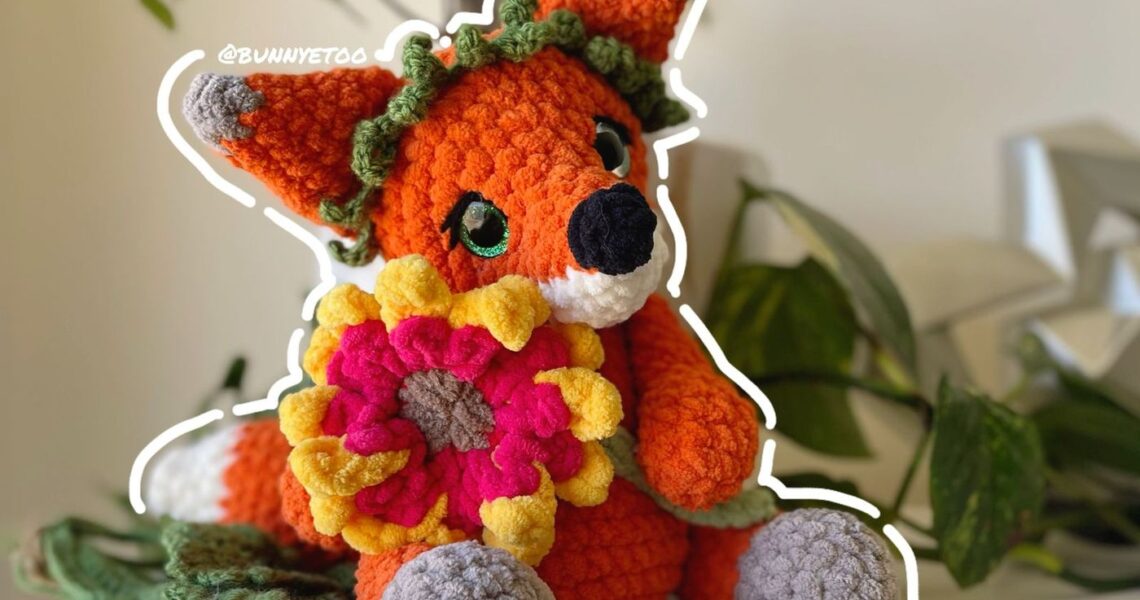 Fox handmade crochet plushie by Bunnyetoo, photo 1