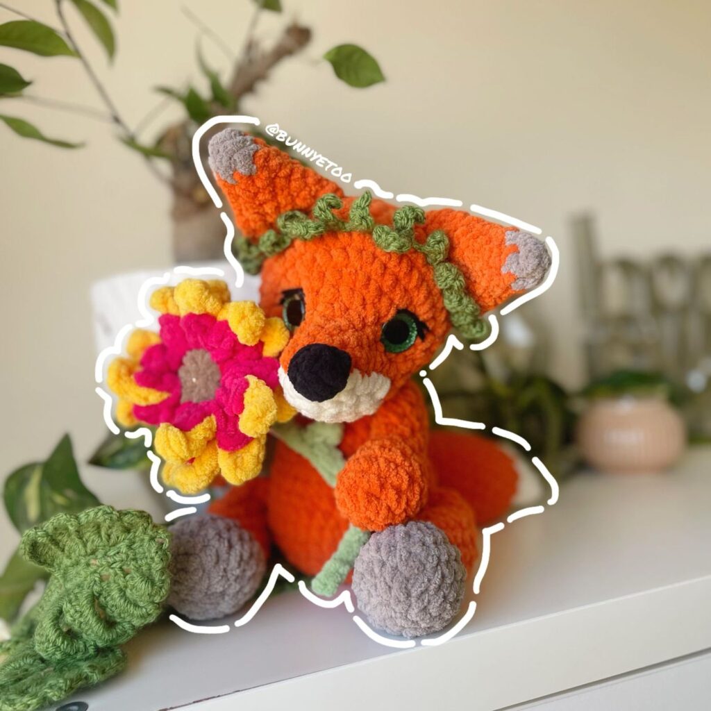 Fox handmade crochet plushie by Bunnyetoo, photo 2