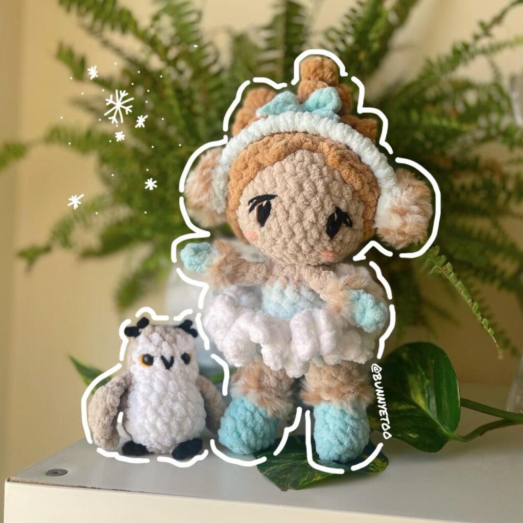 Holly Winter Spirit handmade crochet plushie by Bunnyetoo, photo 1