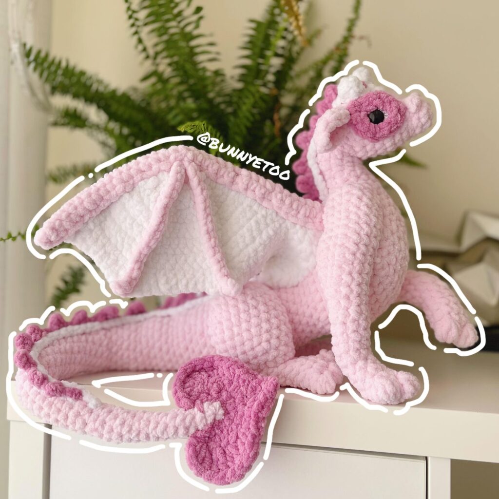 Juvenile Dragon handmade crochet plushie by Bunnyetoo, photo 1