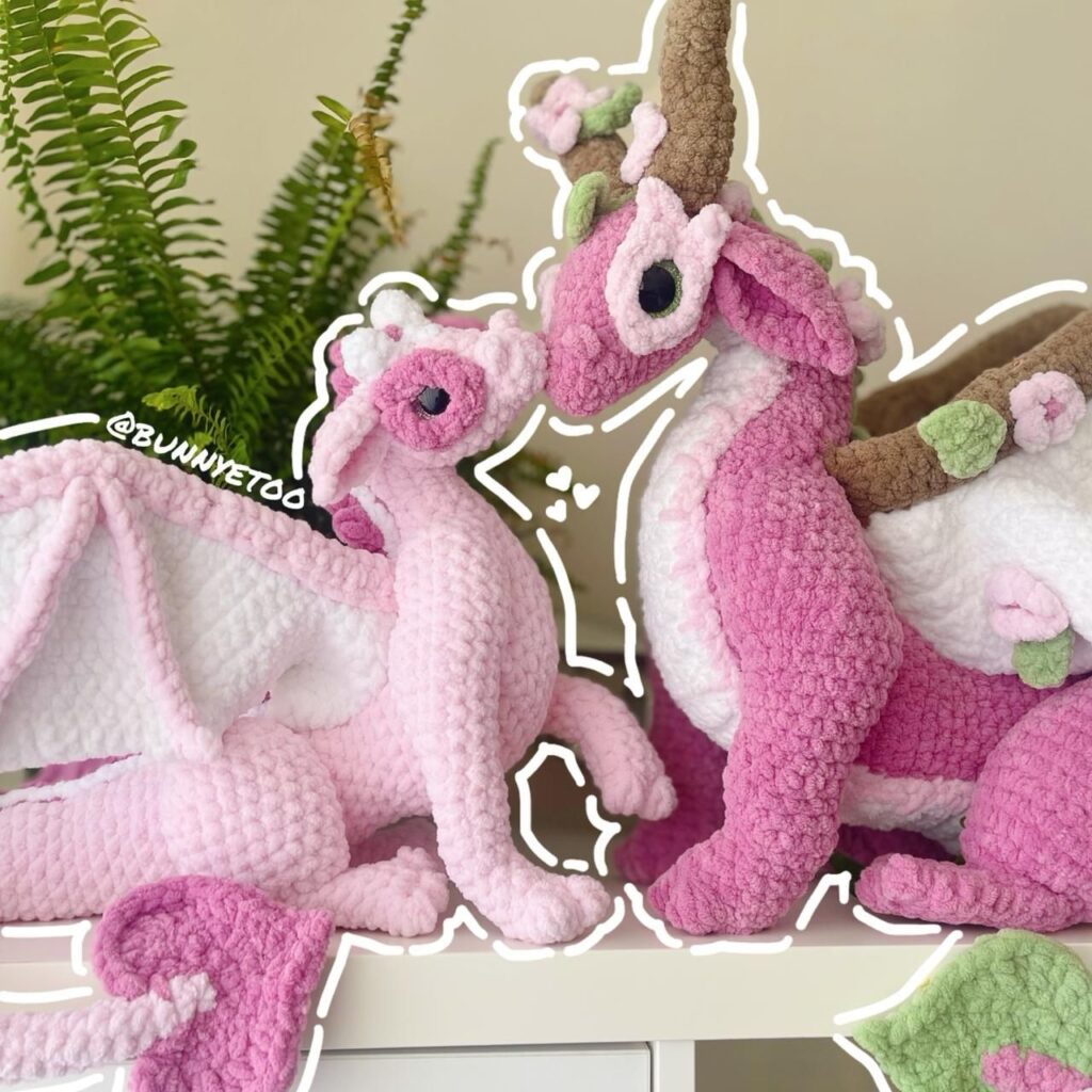 Juvenile Dragon handmade crochet plushie by Bunnyetoo, photo 2