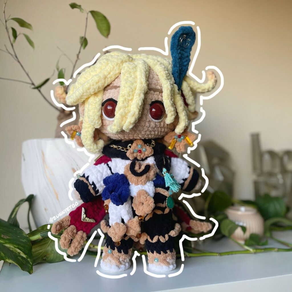 Kaveh handmade crochet plushie by Bunnyetoo, photo 1