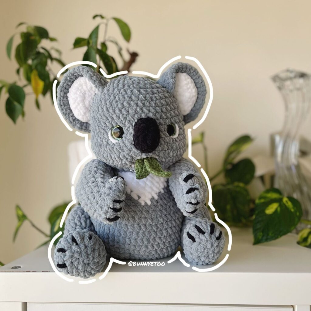 Koala handmade crochet plushie by Bunnyetoo