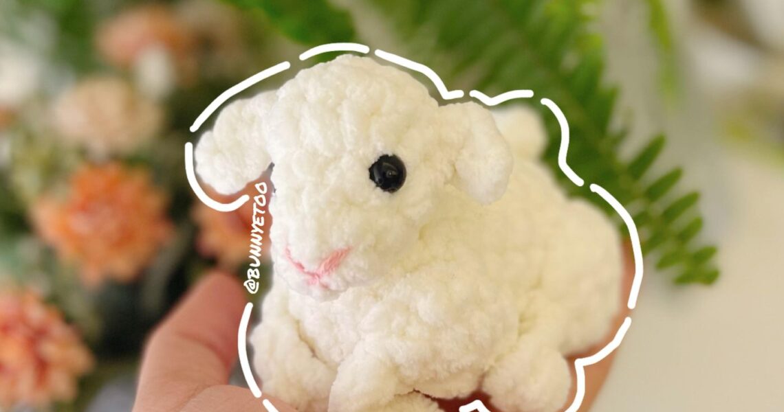 Lavie Lamb handmade crochet plushie by Bunnyetoo