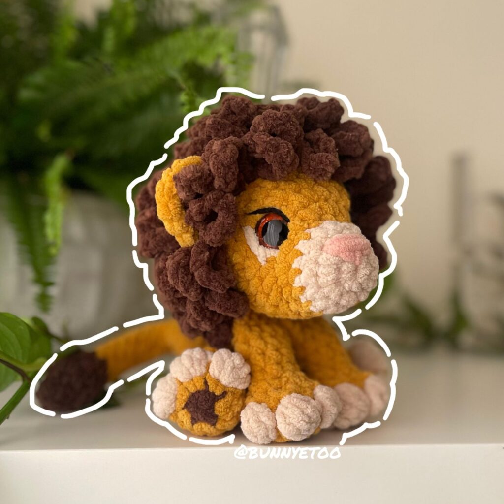 Lion Lovey handmade crochet plushie by Bunnyetoo, photo 1