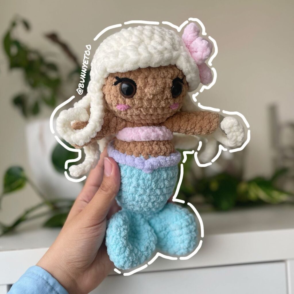 Mermaid handmade crochet plushie by Bunnyetoo, photo 1