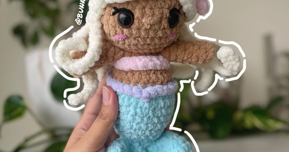 Mermaid handmade crochet plushie by Bunnyetoo, photo 1