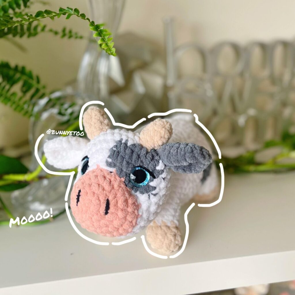 Mini Cow handmade crochet plushie by Bunnyetoo, photo 1