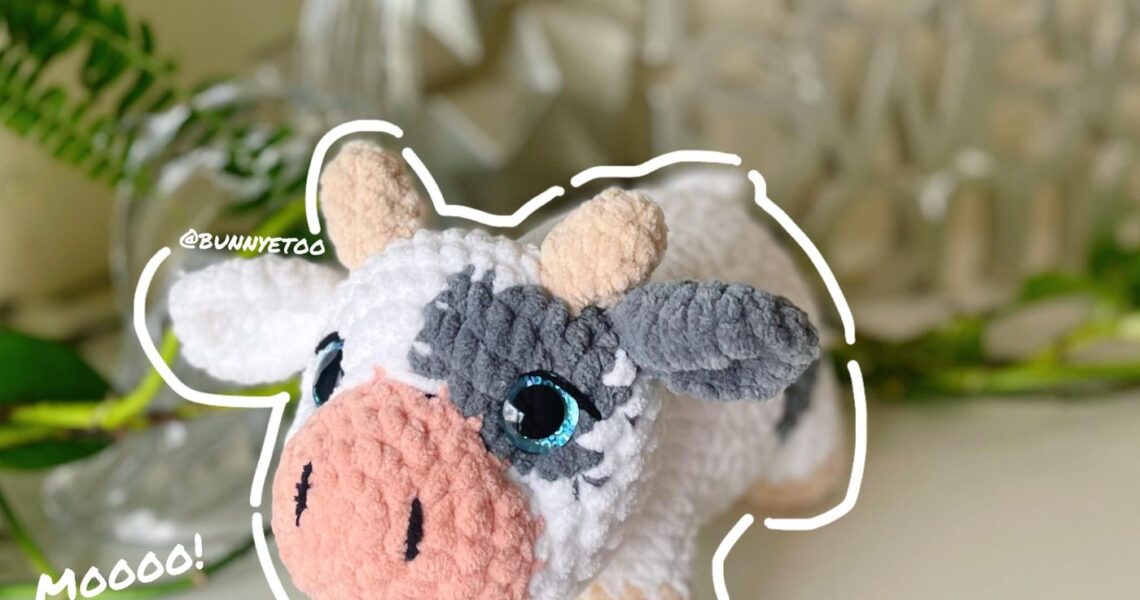 Mini Cow handmade crochet plushie by Bunnyetoo, photo 1