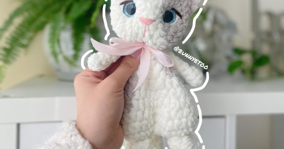 Mini Kitten Lovey handmade crochet plushie by Bunnyetoo, photo 1