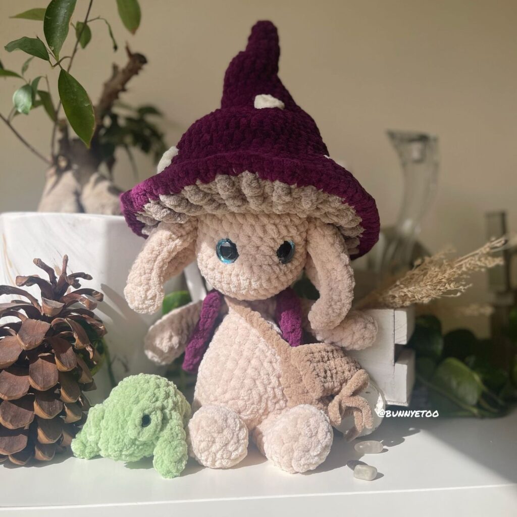 Mushroom Impkin handmade crochet plushie by Bunnyetoo, photo 2