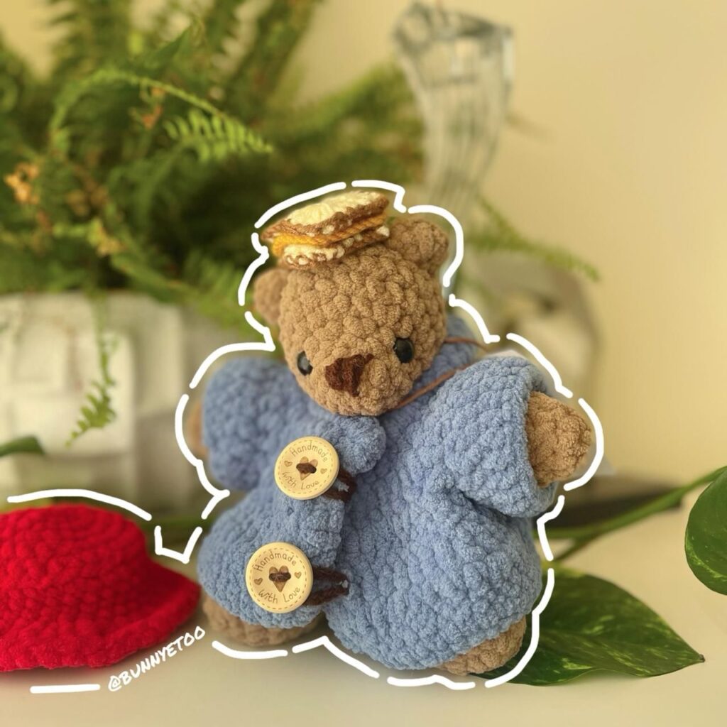 Paddington handmade crochet plushie by Bunnyetoo, photo 2