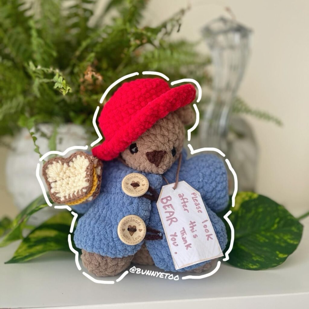 Paddington handmade crochet plushie by Bunnyetoo, photo 3