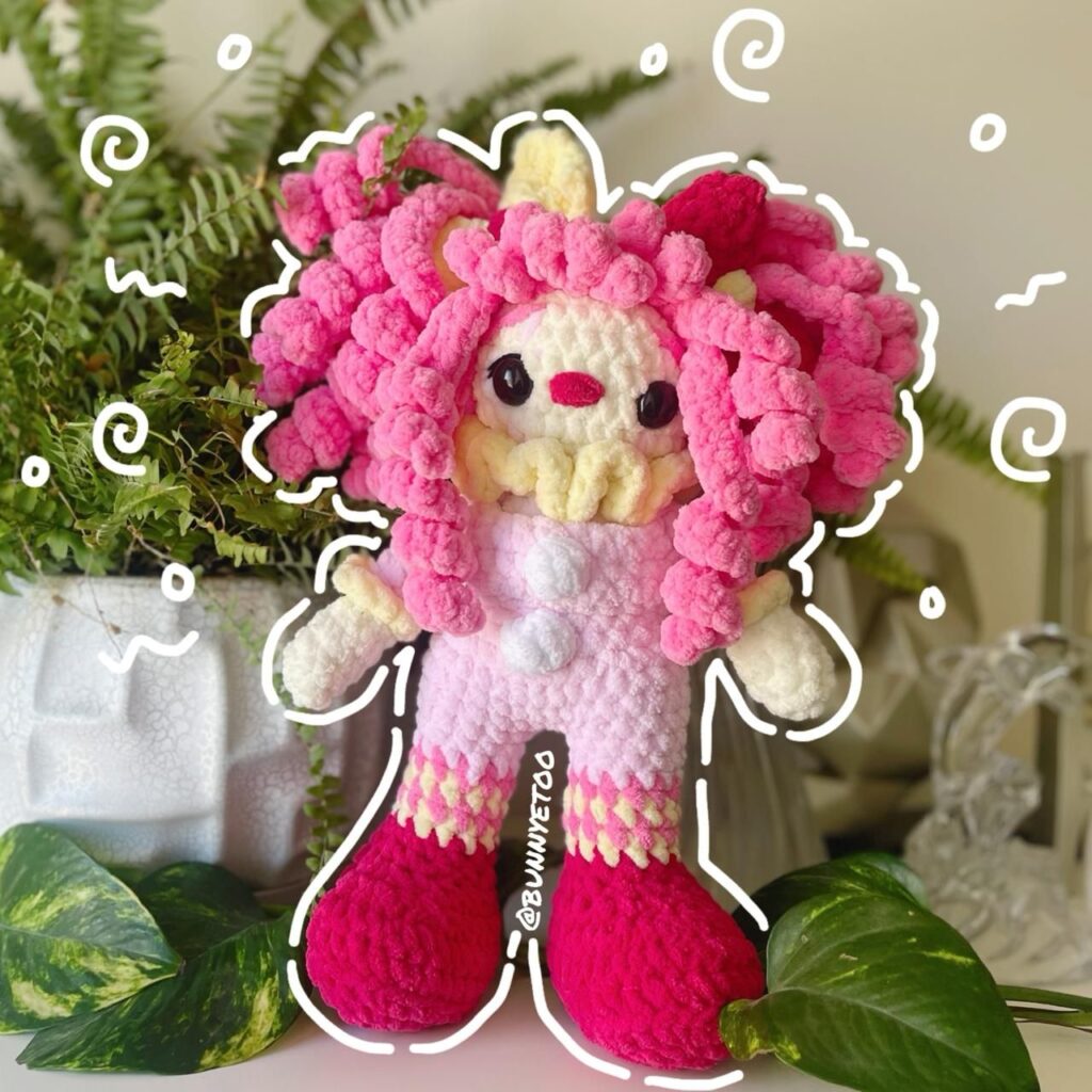 Poppy Clown handmade crochet plushie by Bunnyetoo, photo 1