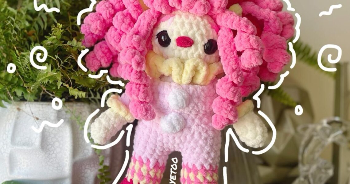 Poppy Clown handmade crochet plushie by Bunnyetoo, photo 1