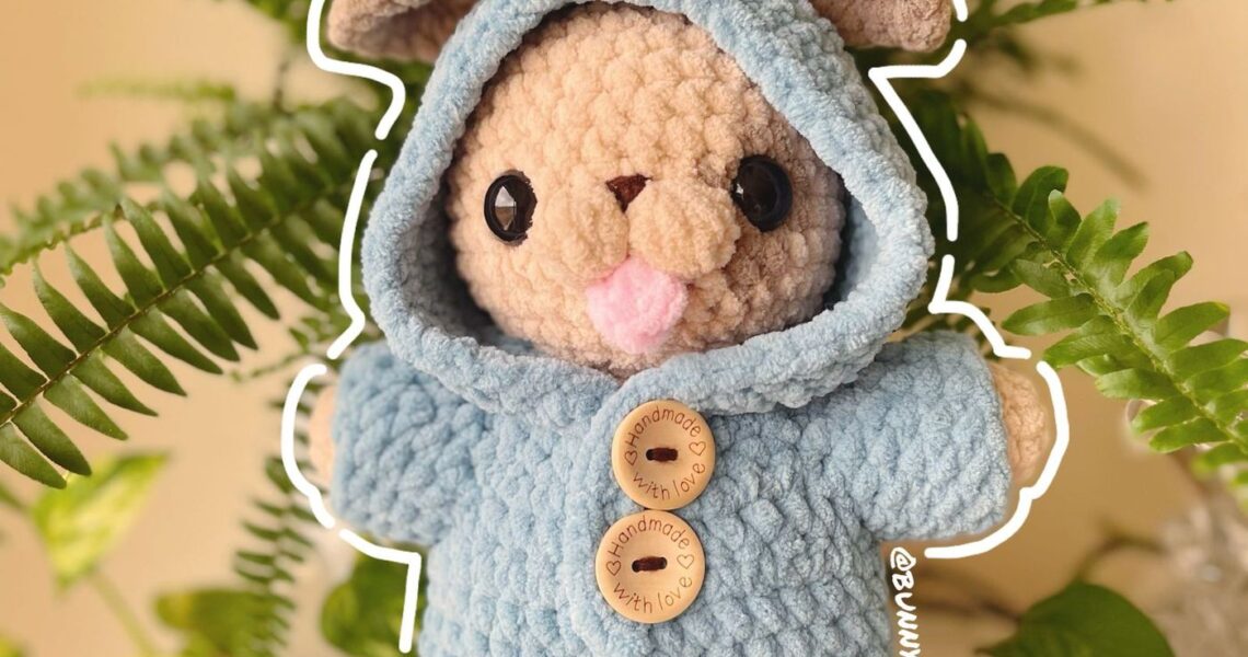 Puppy in a Onesie handmade crochet plushie by Bunnyetoo, photo 1