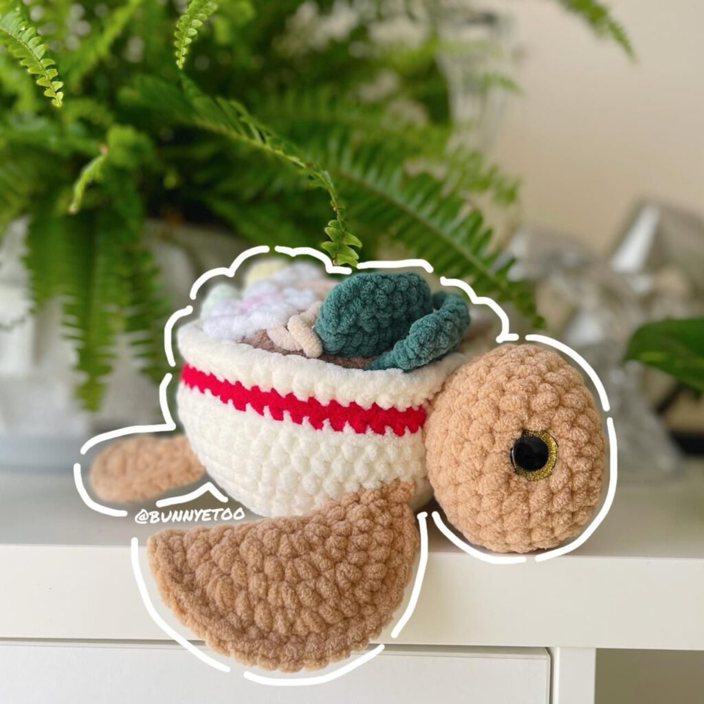 Ramen Turtle handmade crochet plushie by Bunnyetoo, photo 1