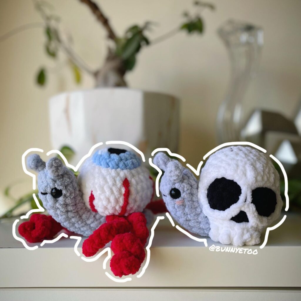 Skullivan & Eyevan handmade crochet plushie by Bunnyetoo, photo 1