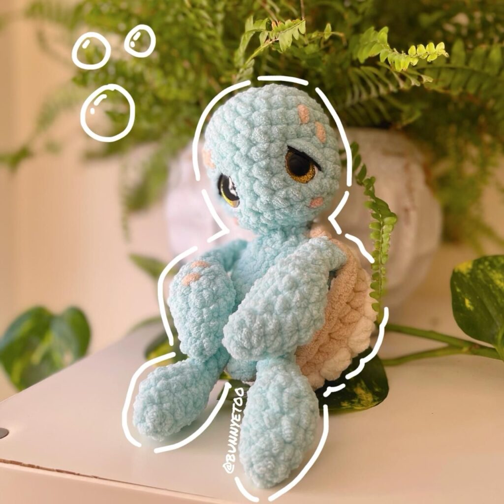 Turtle handmade crochet plushie by Bunnyetoo, photo 1