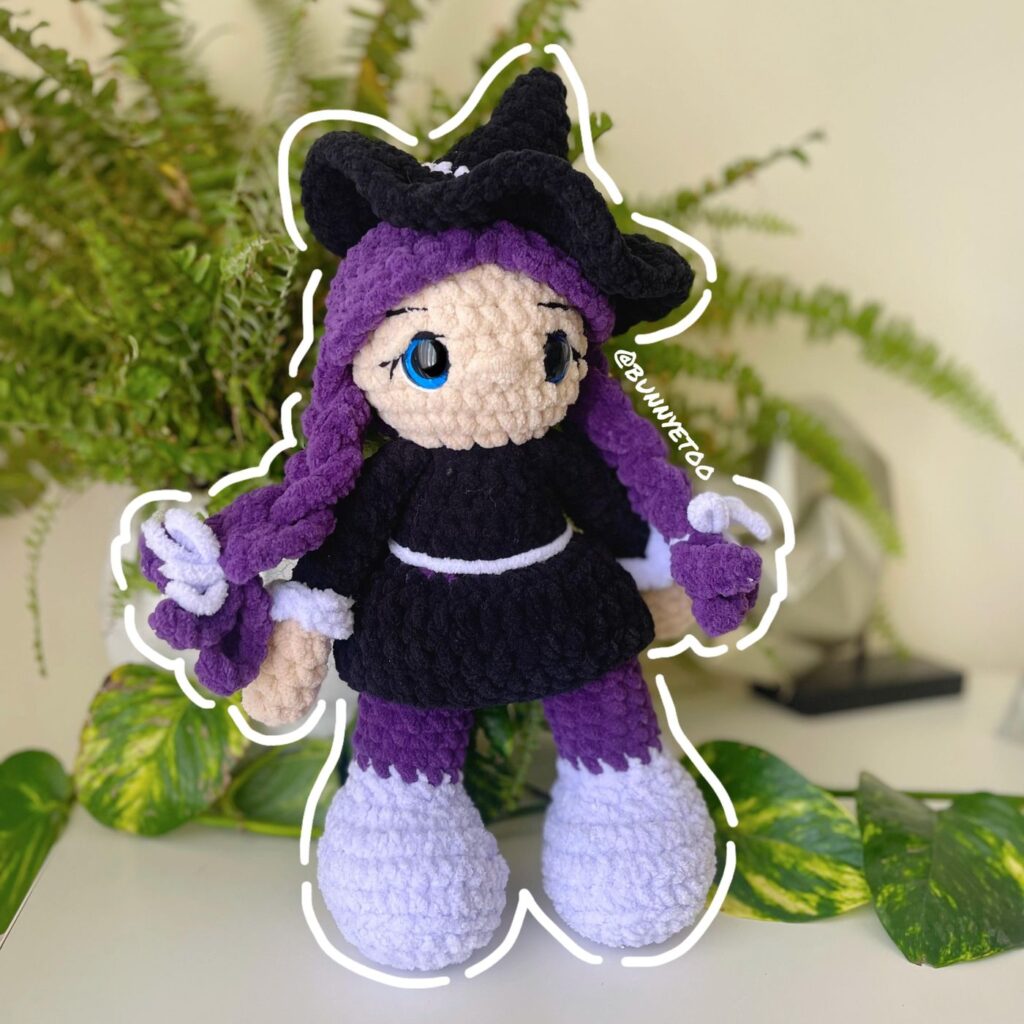 Witch handmade crochet plushie by Bunnyetoo, photo 1