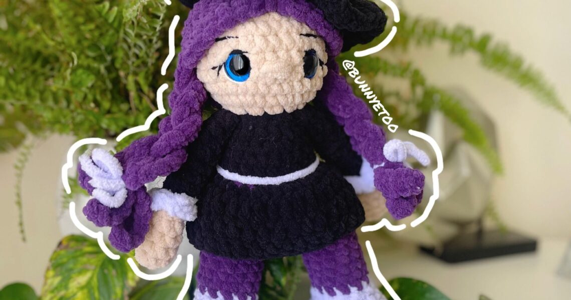 Witch handmade crochet plushie by Bunnyetoo, photo 1